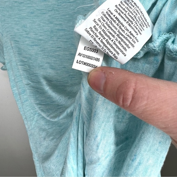 Avia Blue Short Sleeve Athletic Work Out Running Yoga Gym Shirt Size Extra Small - Picture 7 of 9